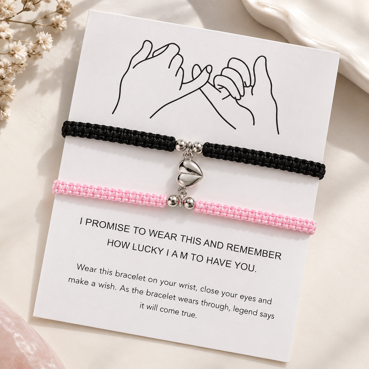 Magnetic Heart Bracelets — Set of 2