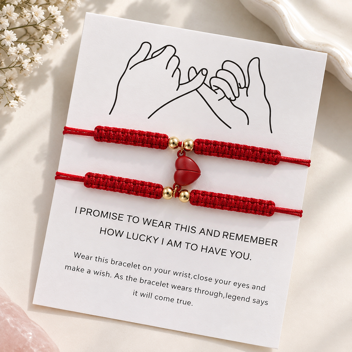 Magnetic Heart Bracelets — Set of 2