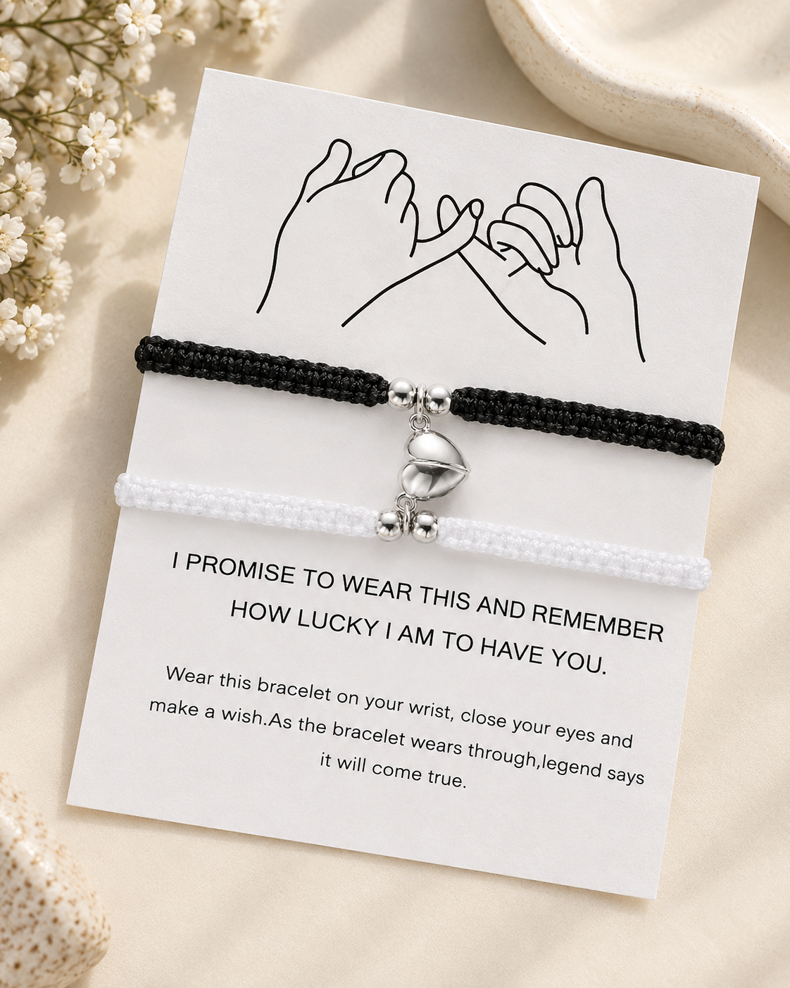 Magnetic Heart Bracelets — Set of 2