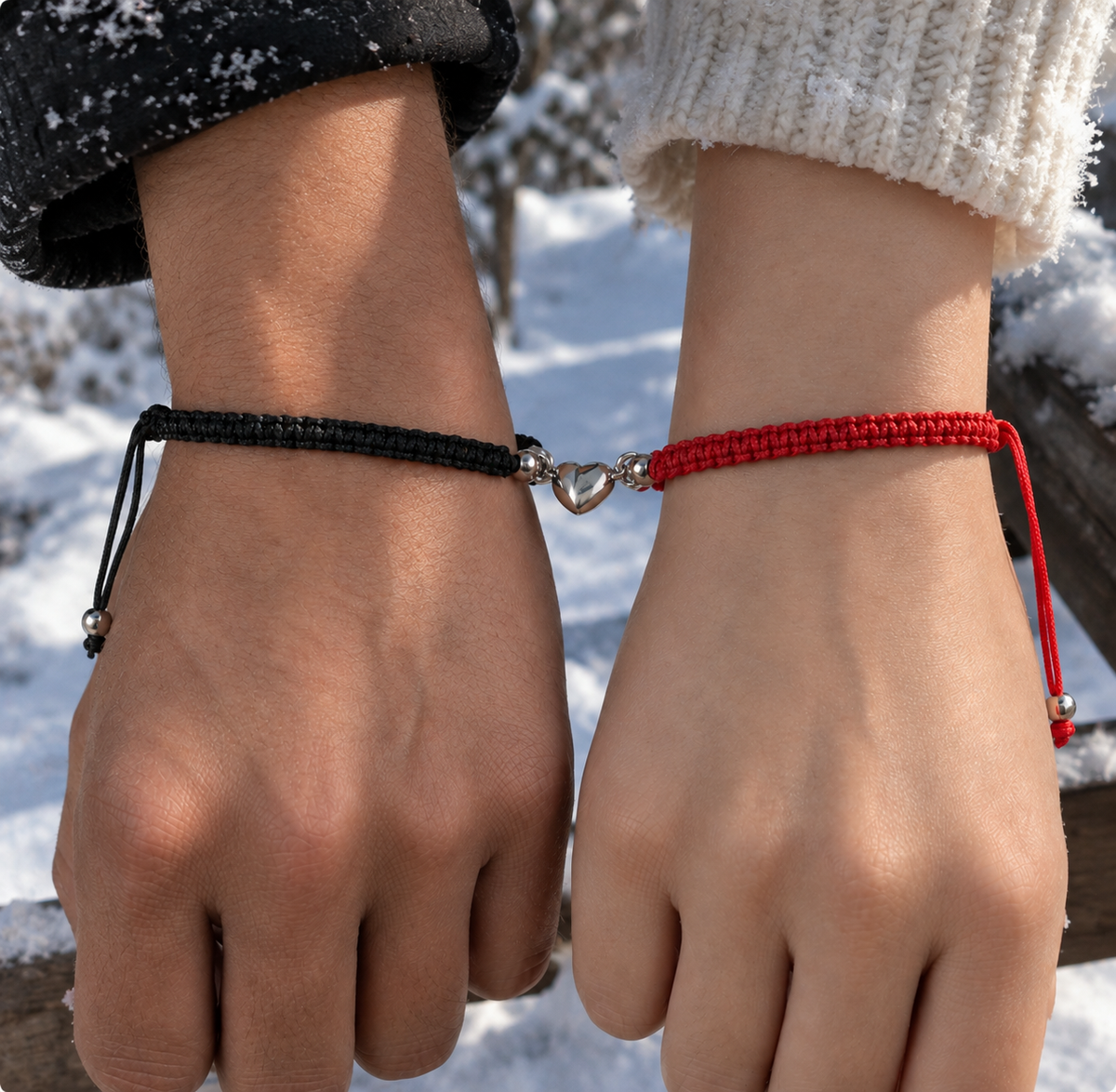 Magnetic Heart Bracelets — Set of 2