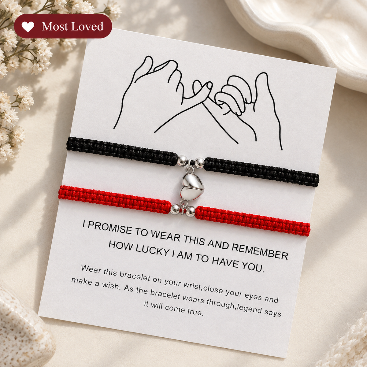 Magnetic Heart Bracelets — Set of 2