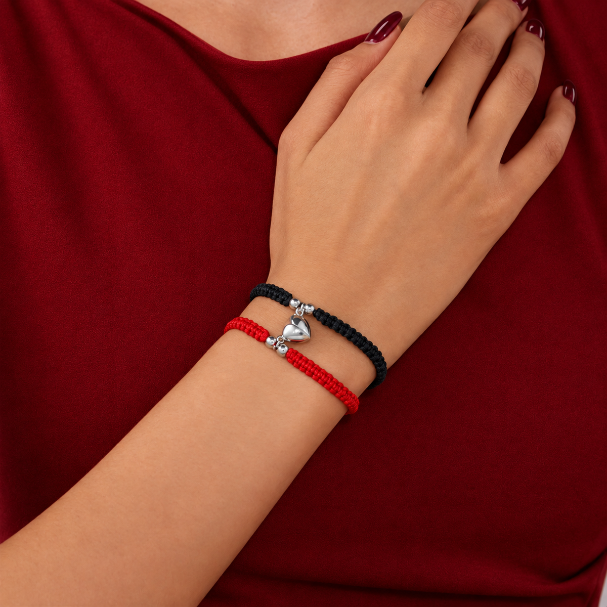Magnetic Heart Bracelets — Set of 2
