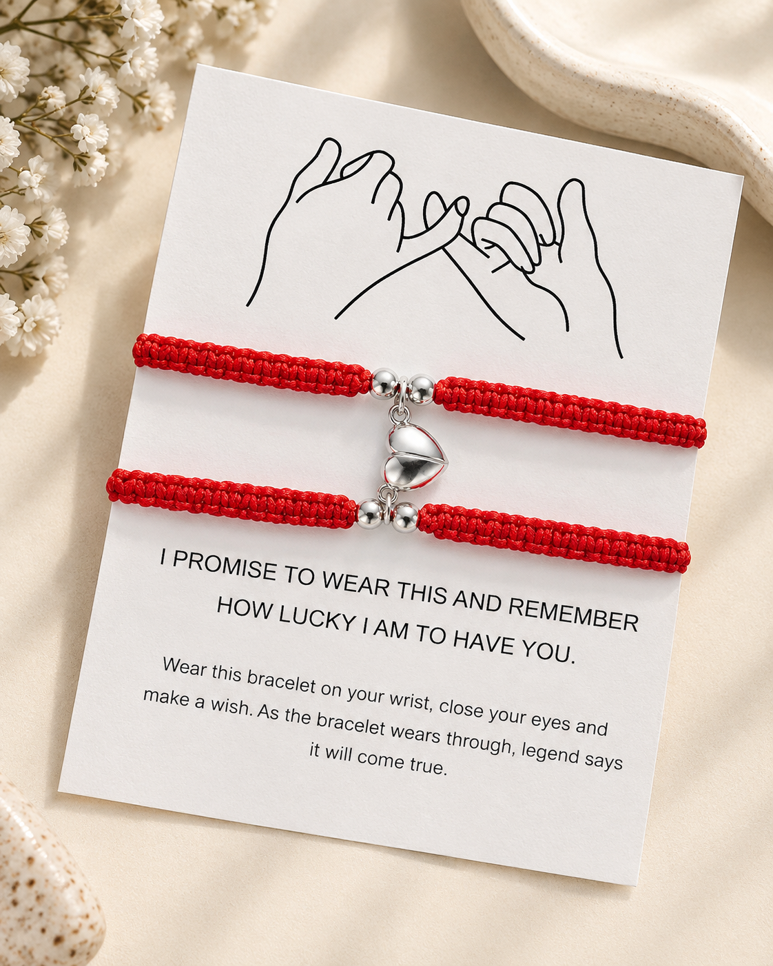 Magnetic Heart Bracelets — Set of 2