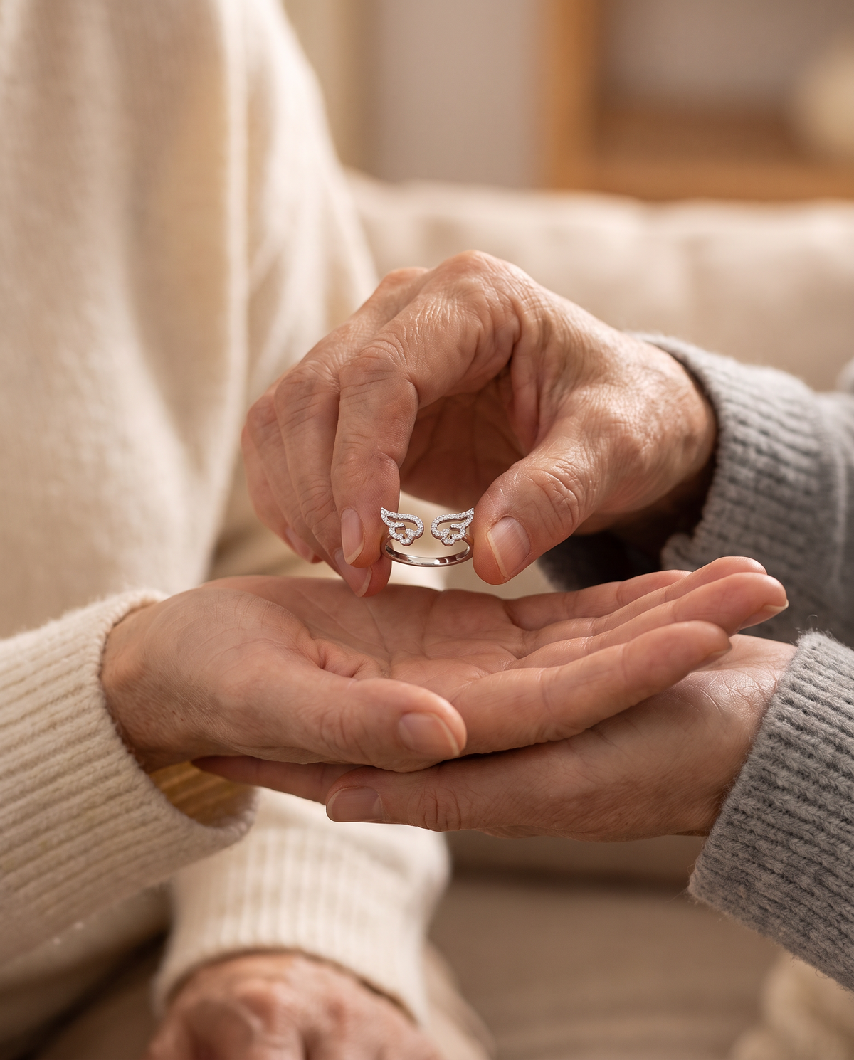 Giving the Angel Wing ring as a gift